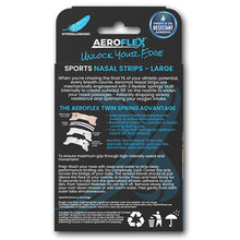 Aeroflex Sport Nasal Strips – Large (Black, 45-Pack with Free Tin)