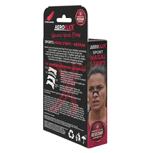 Aeroflex Sport Nasal Strips – Medium (Black, 45-Pack with Free Tin)