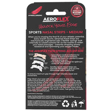 Aeroflex Sport Nasal Strips – Medium (Black, 45-Pack with Free Tin)