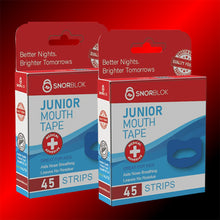 Snorblok Mouth Tape - 45 Junior Strips | For Better Nasal Breathing for Children