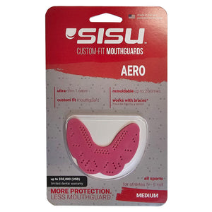 SISU Nextgen Aero Medium Hot Pink Mouthguard – Slim Fit Sports Mouthguard for Adults & Teens - Braces Compatible