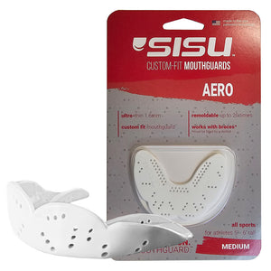 SISU Nextgen Aero Medium Snow White Mouthguard – Slim Fit Sports Mouthguard for Adults & Teens - Braces Compatible