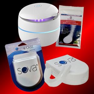 SOVA 3D Teeth Grinding Nightguard + Case + UV Steriliser & Steritabs