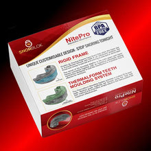 Custom fit anti snore mouthguard with boil and bite technology for comfortable overnight wear 